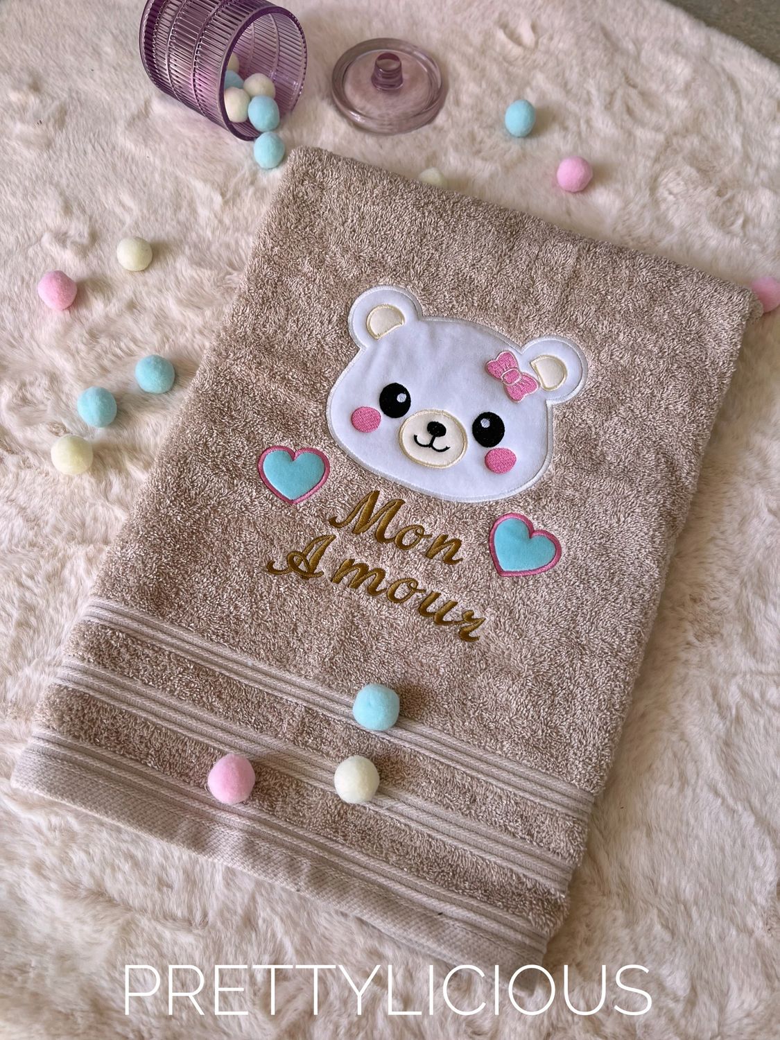 Serviette de bain Ours Mon Amour