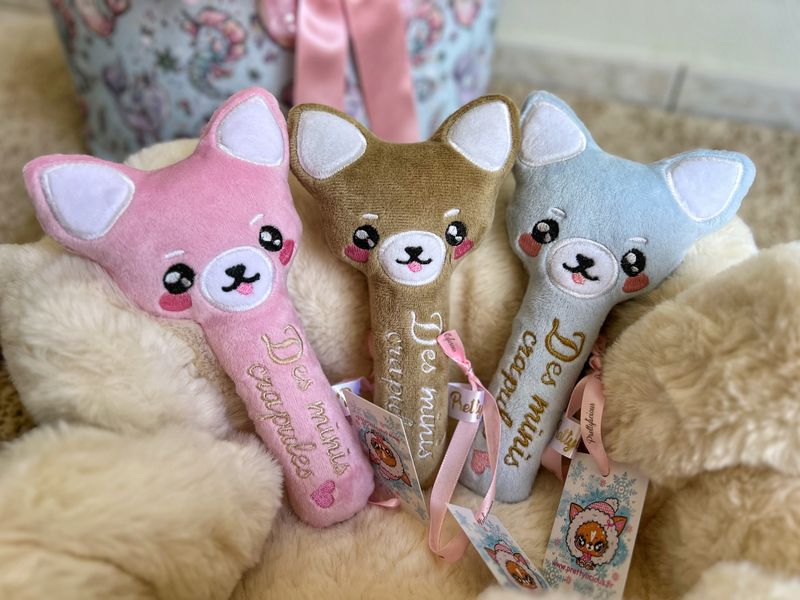 Hochet chihuahua personnalisable