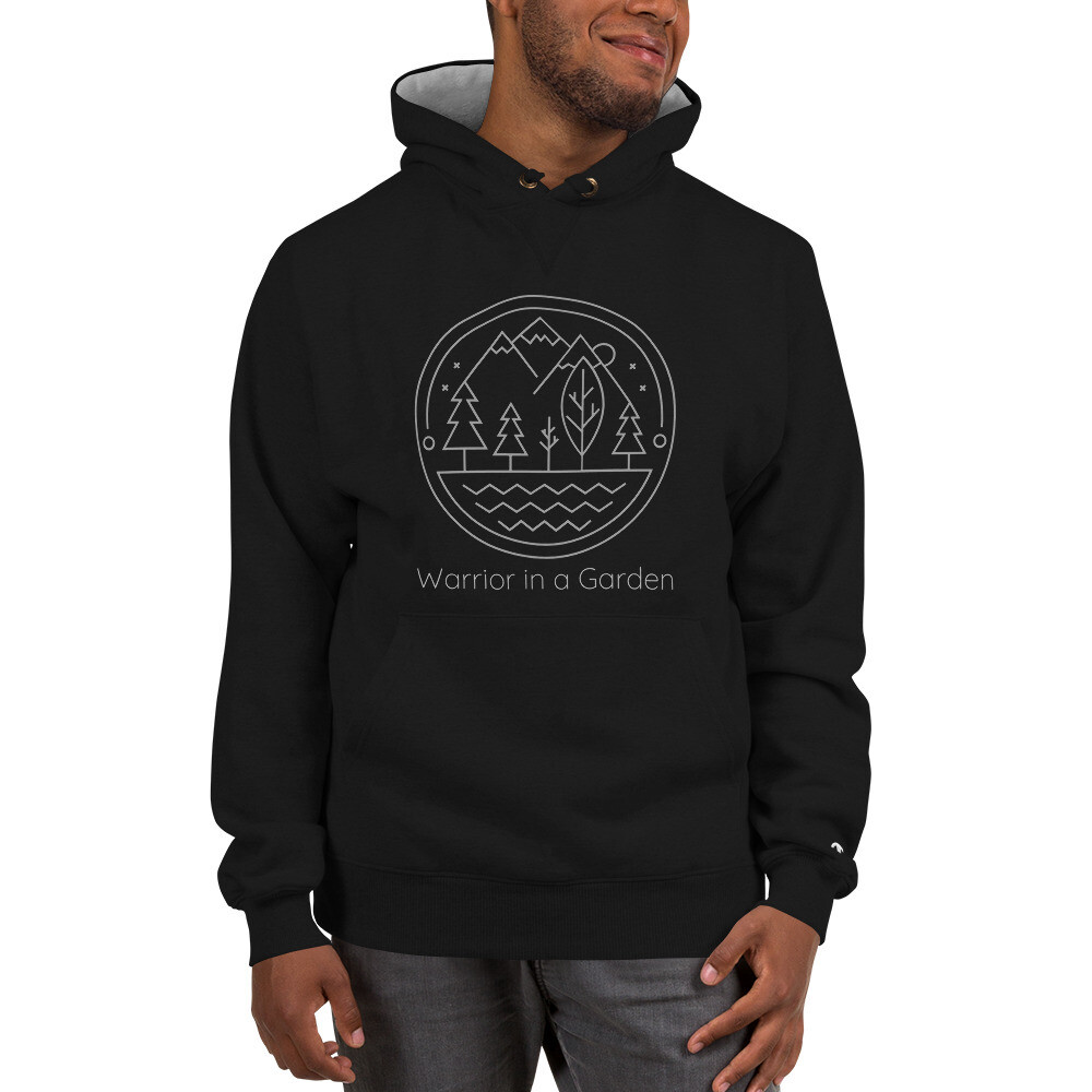 Warrior in a Garden Double Emblem Champion Hoodie