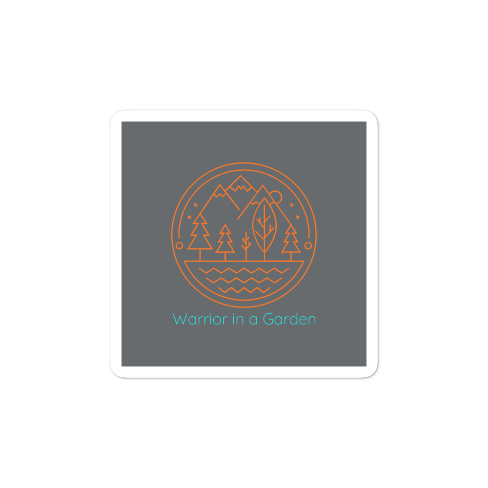 Warrior in a Garden Color Emblem Bubble-free stickers