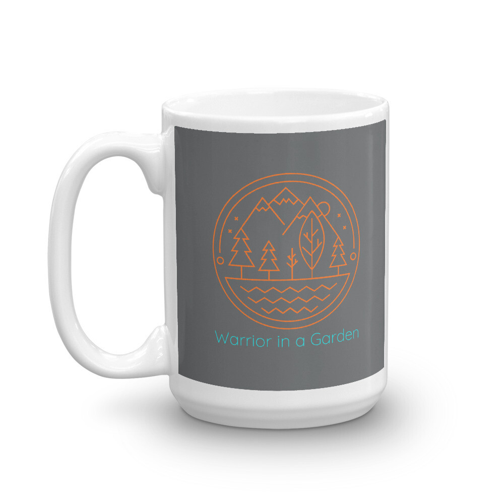 Warrior in a Garden Color Emblem Mug