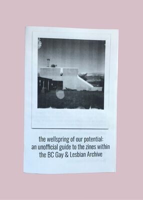 the wellspring of our potential: an unofficial guide to the zines within the BC Gay & Lesbian Archive