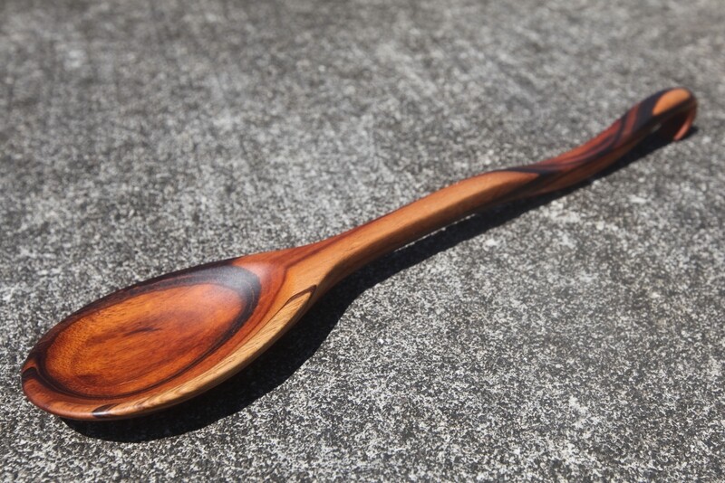 The Witches Hook, 16" Tigerwood server/cooker