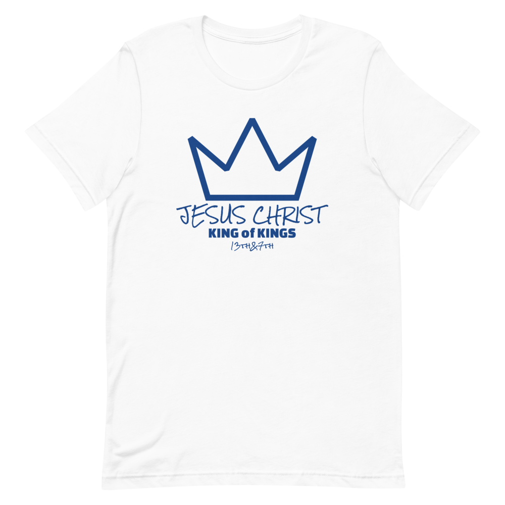 JESUS CHRIST KING OF KINGS (BLUE), Size: S