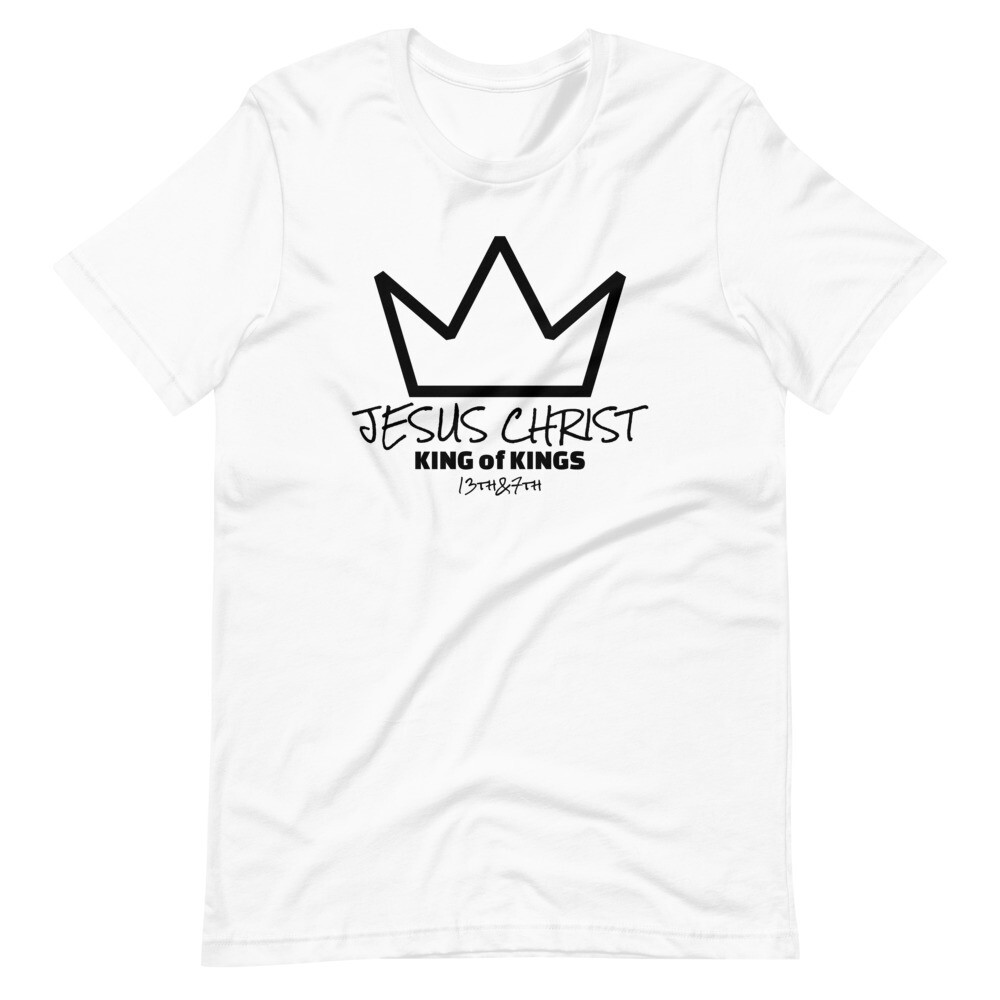 JESUS CHRIST KING OF KINGS (BLACK), Size: S