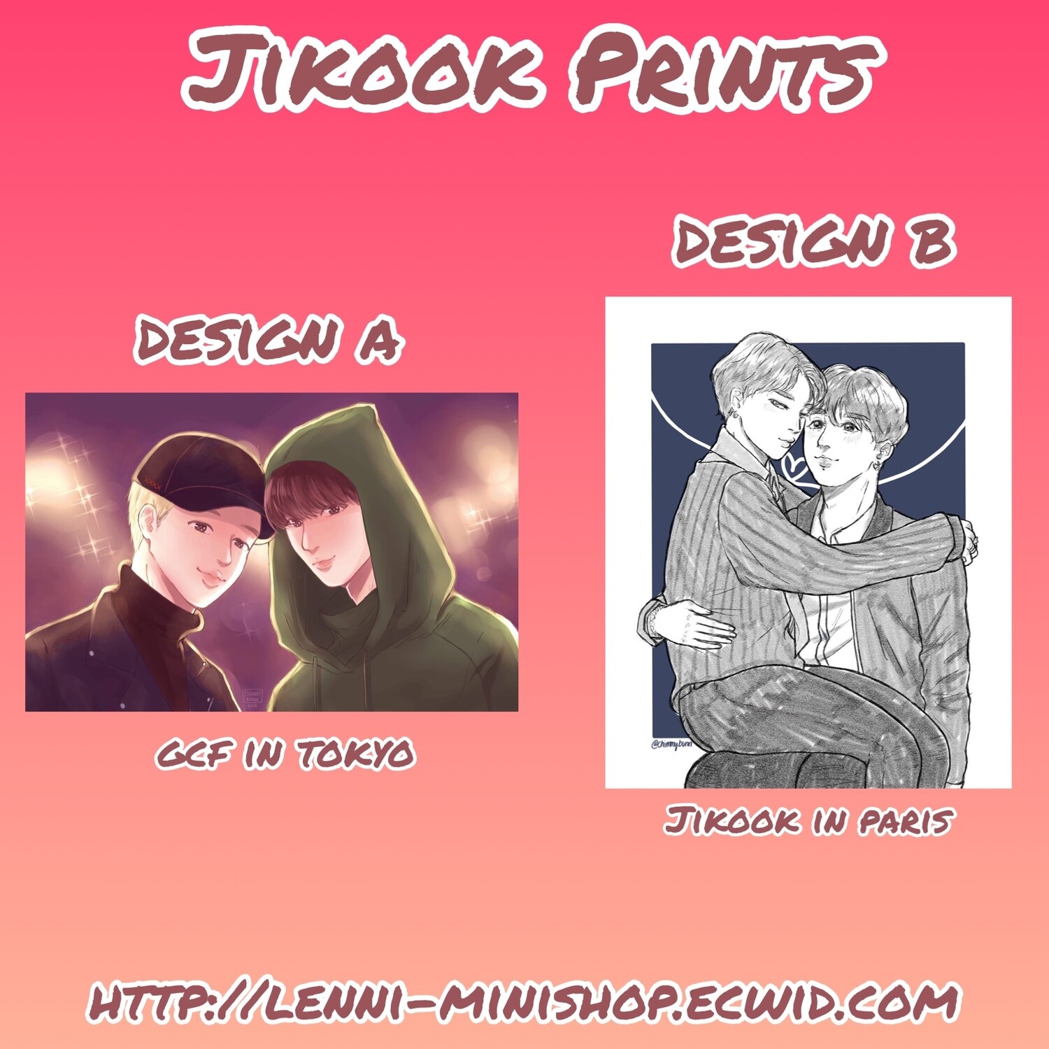 Jikook Prints [2 Design Choice] ((PLEASE READ NOTE BEFORE ORDERING THIS ITEM))