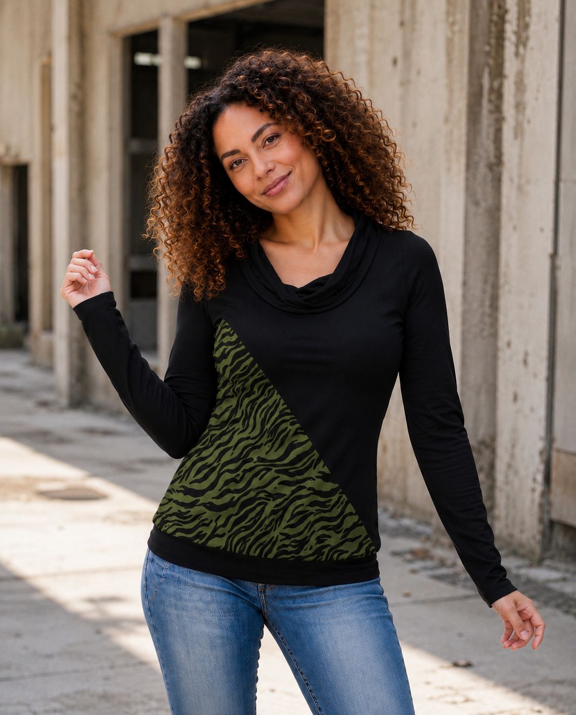 JEP063 ANIMAL PRINT OLIVA