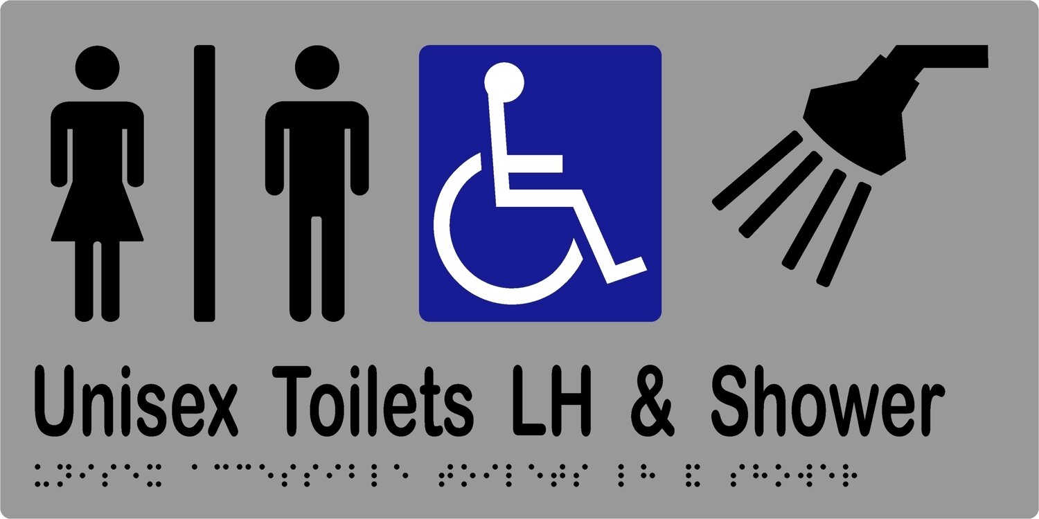 Unisex Accessible Toilets LH Shower Airlock Stainless Steel