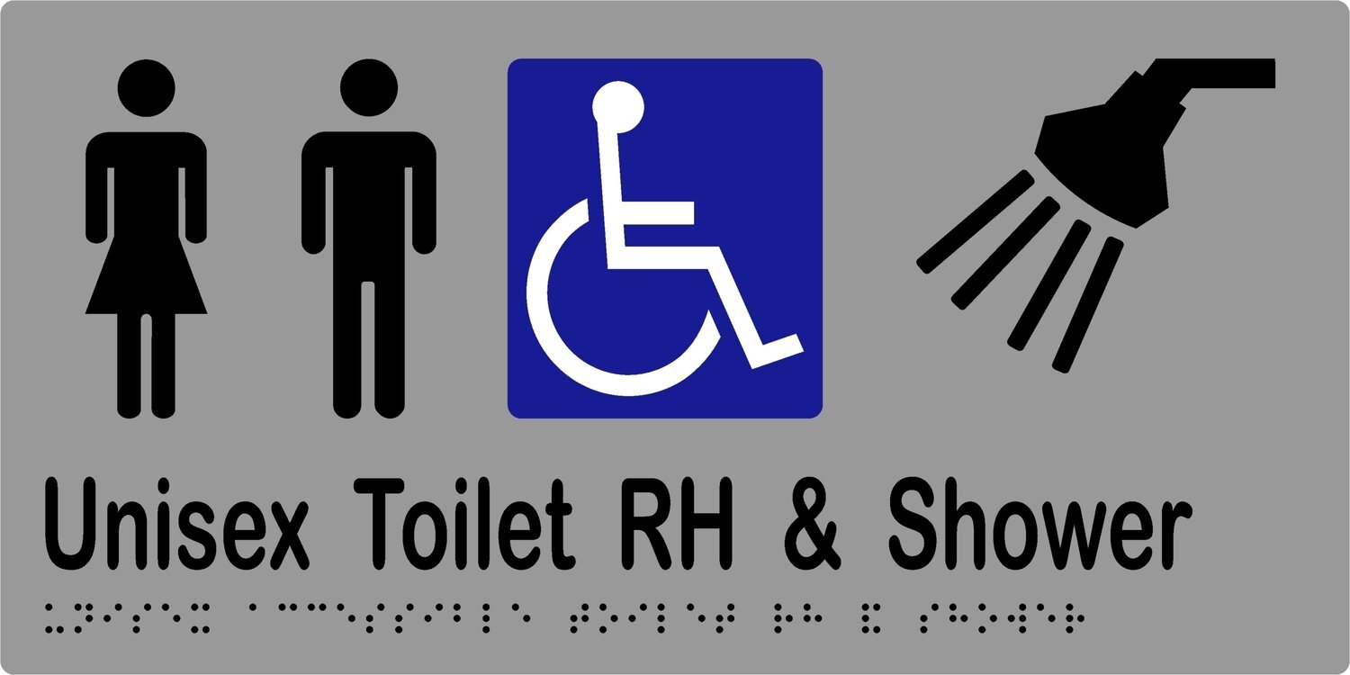 Unisex Accessible Toilets RH Shower No Airlock Stainless Steel