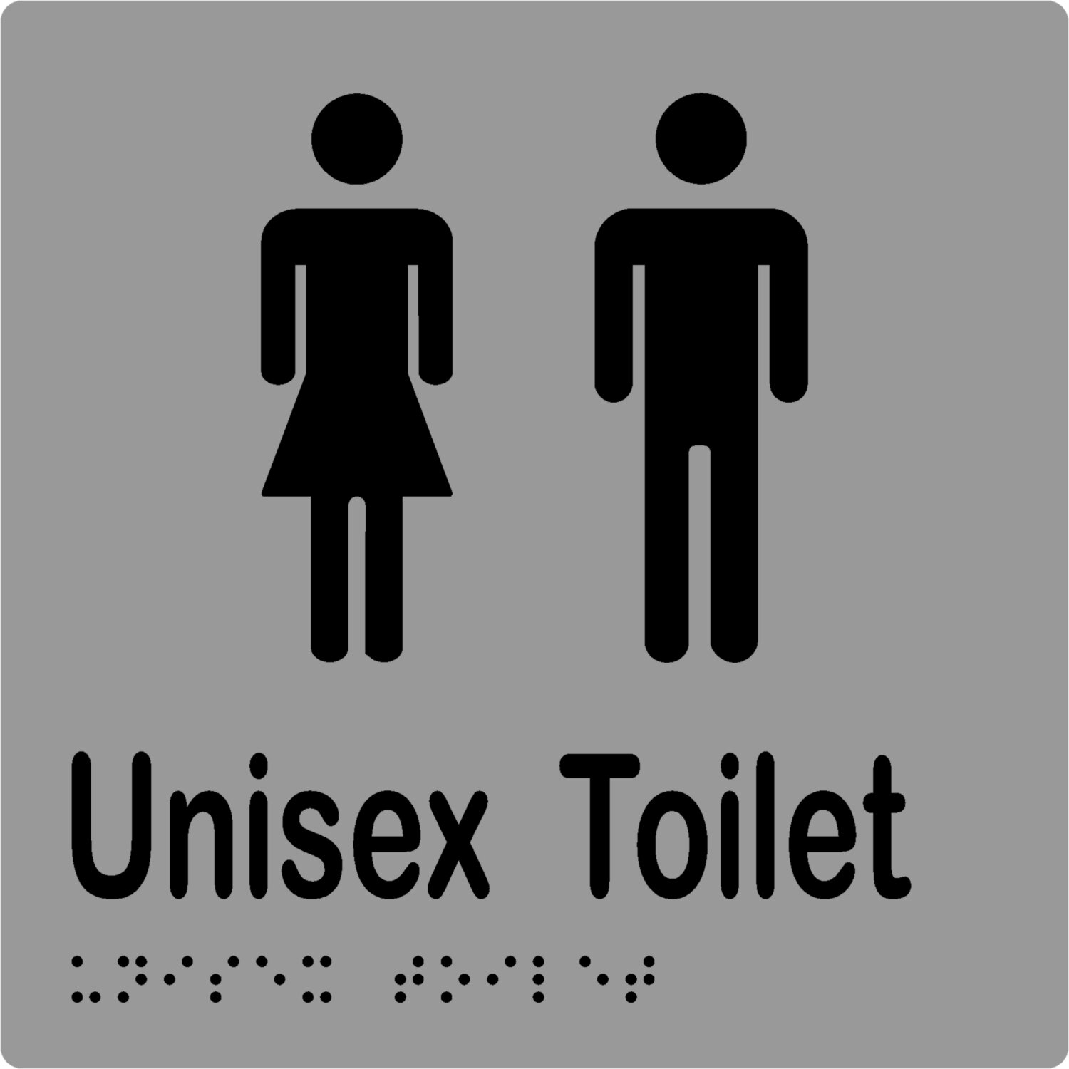 Unisex Toilet No Airlock Silver/Black
