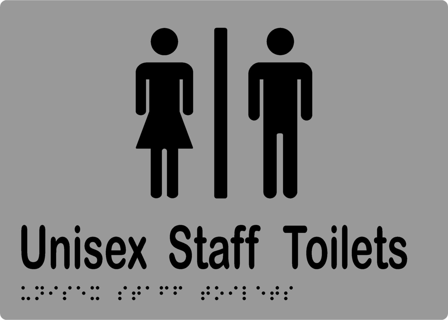 Unisex Staff Toilet Airlock Silver/Black