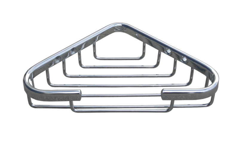 Corner Basket Soap Holder - Chrome Plated Brass