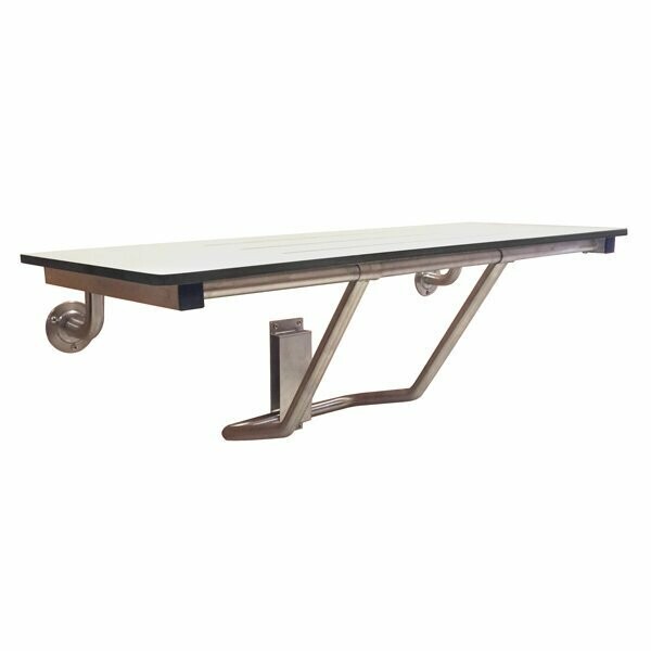 Folding Disabled Shower Seat (960mm W x 400mm D) Phenolic Top