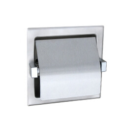 Recessed Single Roll Toilet Tissue Dispenser Hooded SSS