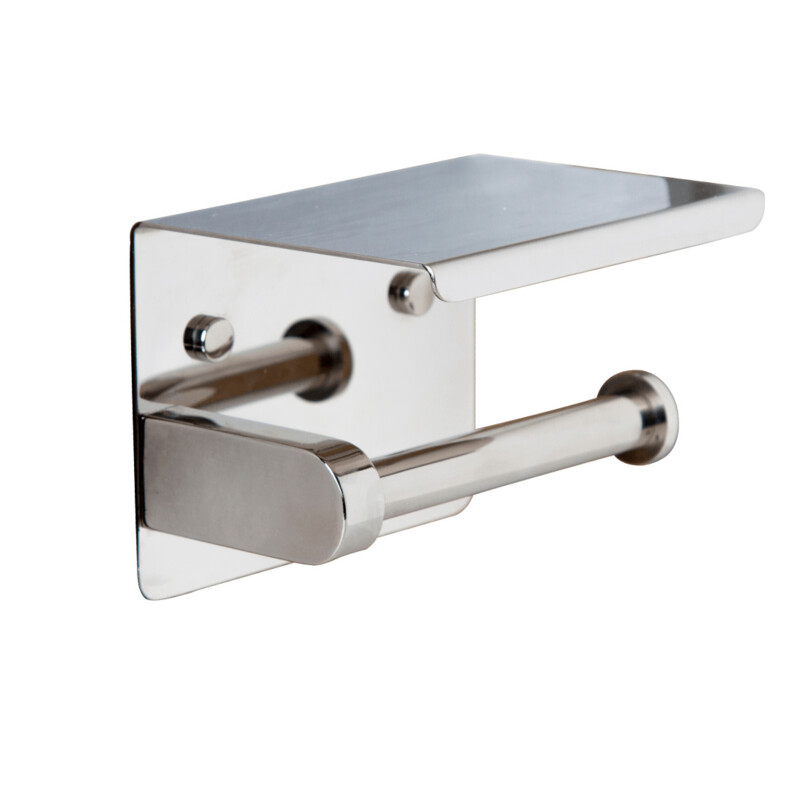 Single Toilet Roll Holder with Shelf PSS