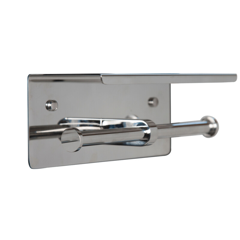 Double Toilet Roll Holder with Shelf PSS