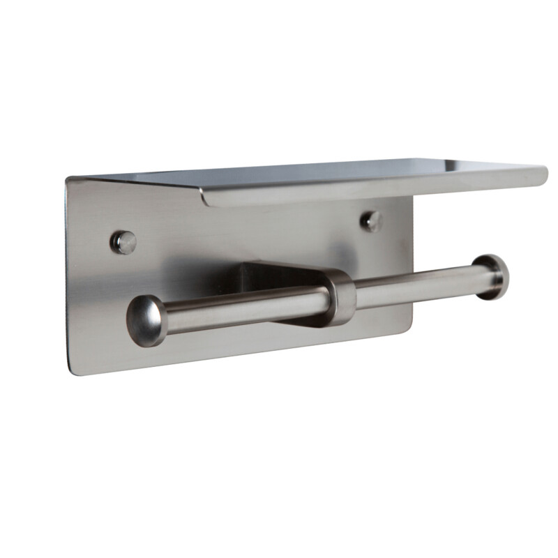 Double Toilet Roll Holder with Shelf SSS