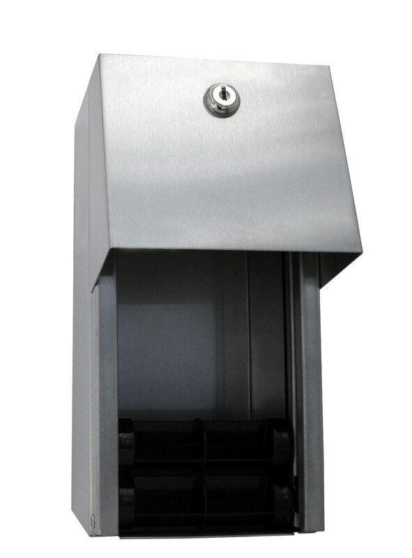 Surface Mounted Dual Roll Toilet Paper Dispenser SS