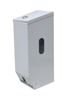 Dual Line Toilet Roll Dispenser Powder Coat White