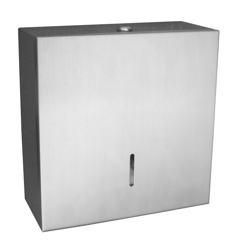 Square Jumbo Roll Toilet Tissue Dispenser SS