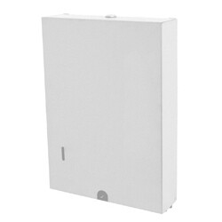 Paper Towel Dispenser Slimline White Powder Coat Steel