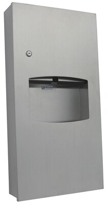 Recessed Accessible Paper Towel Dispenser & Waste Receptacle SS