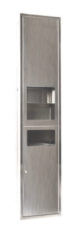 Recessed Accessible Compliant 3 in 1 Paper Towel/Auto Hand Dryer/Waste Receptacle SSS