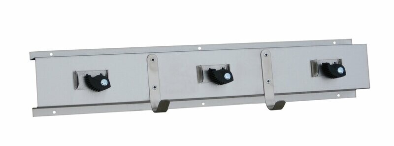 914mm 4 Mop Holder & 3 Rag Hooks SS