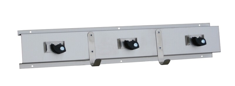 660mm 3 Mop Holder & 2 Rag Hooks SS