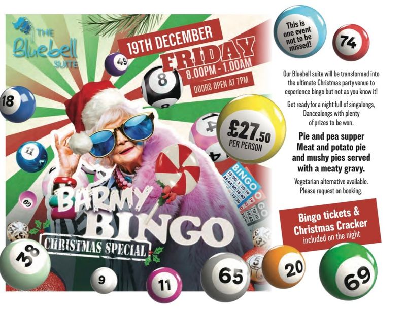 Christmas Barmy Bingo 19th December 2025