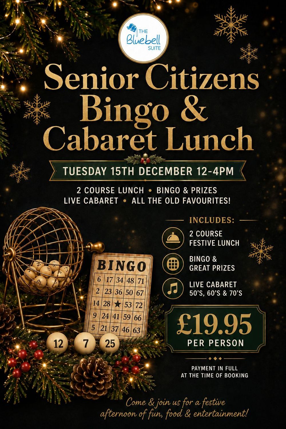 Senior Citizens Bingo & Cabaret Lunch