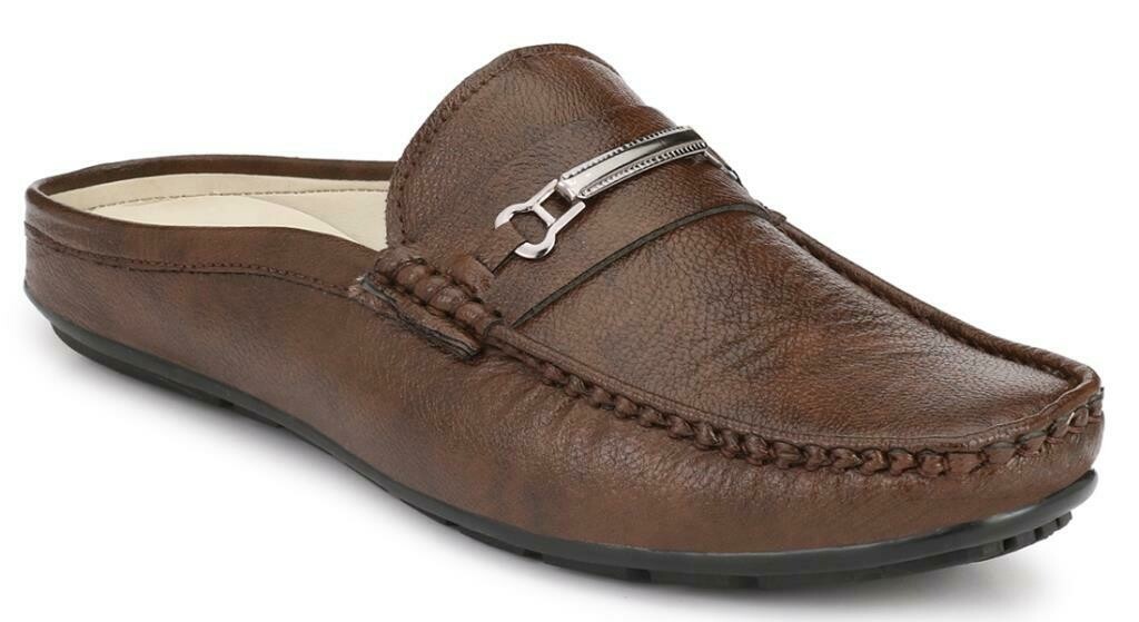 Men&#39;s Casual Loafer Back Open Shoe Brown