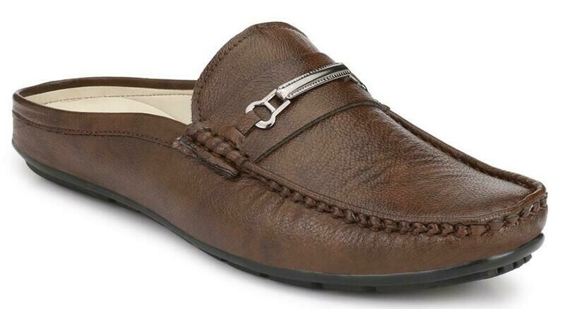 Men&#39;s Casual Loafer Back Open Shoe Brown