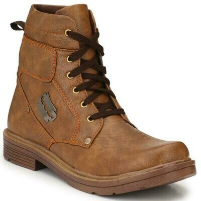 Men&#39;s Pseudo Leather Casual Boot Tan