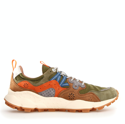 Flower Mountain Yamano 3 man suede/nylon-ripstop military-brown