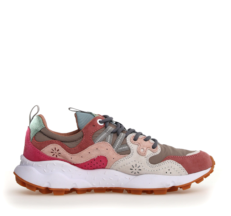 Flower Mountain Yamano 3 woman suede/knitted mesh cipria-multi