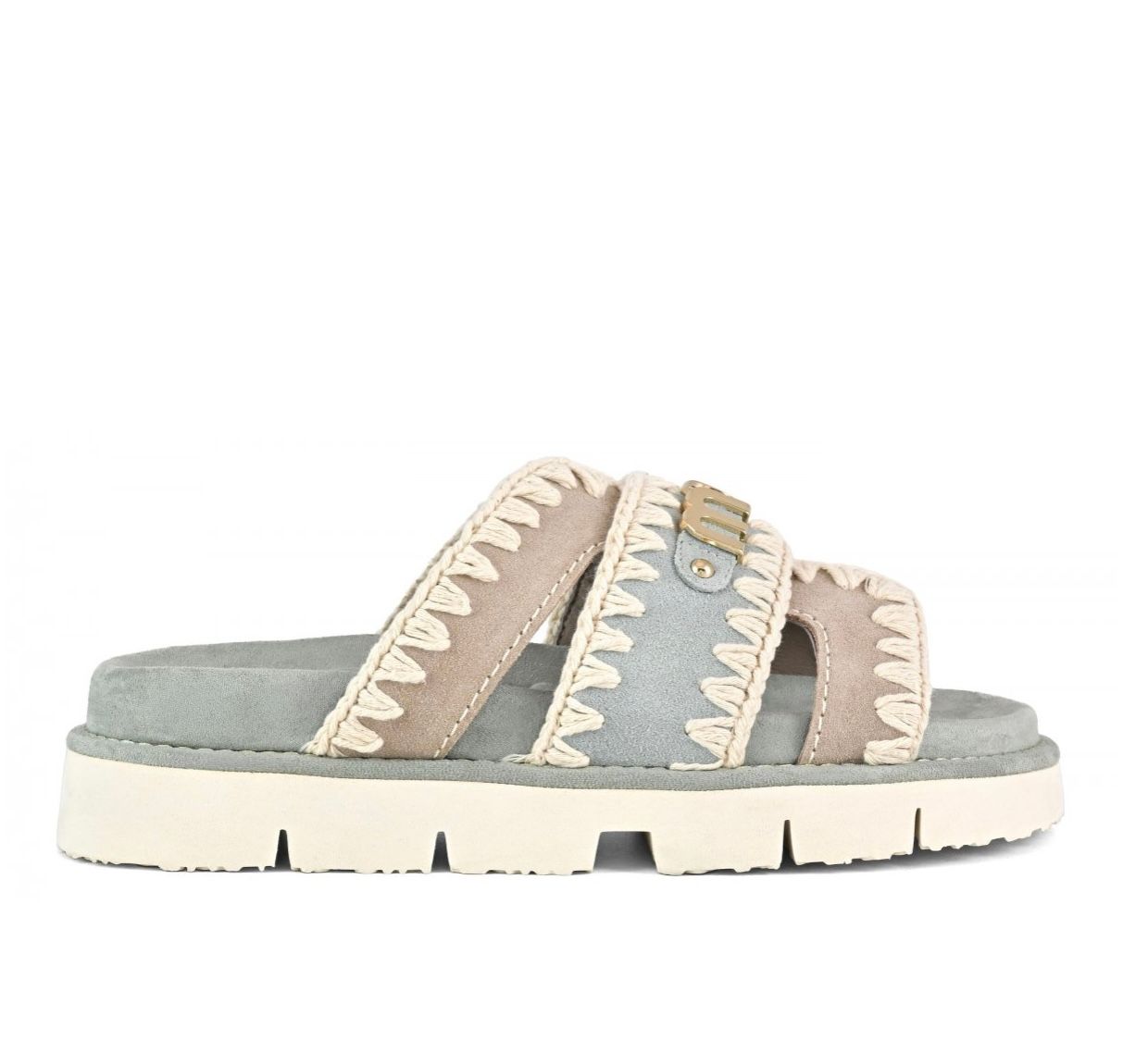 Mou Bio sandal bicolor - metal log TEA