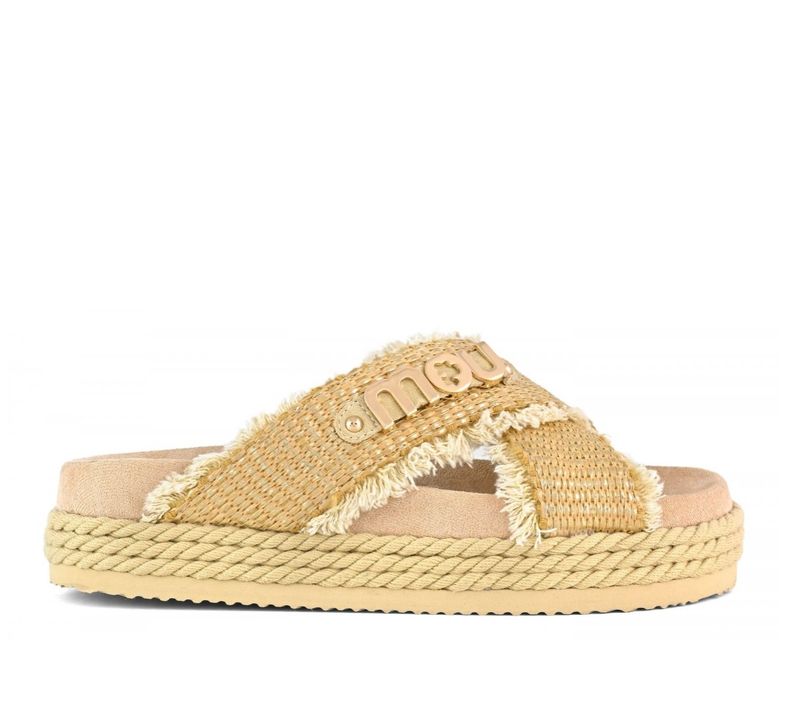 Mou Criss-cross rope sandal raffia Mou Criss-cross rope sandal raffia