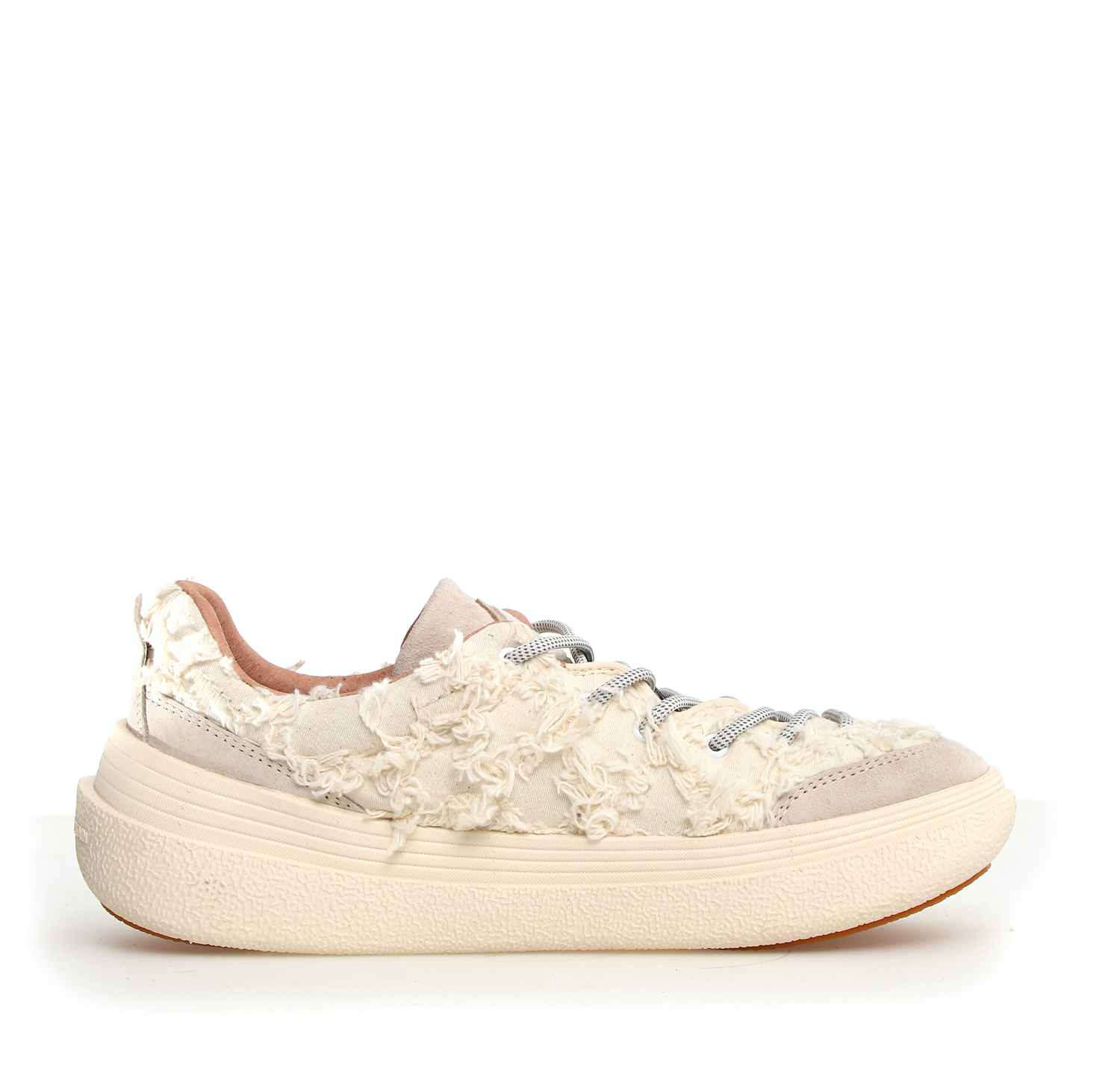 Flower Mountain Fami Uni canvas fringed white-beige