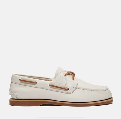 Timberland classic boat shoe natural full grain