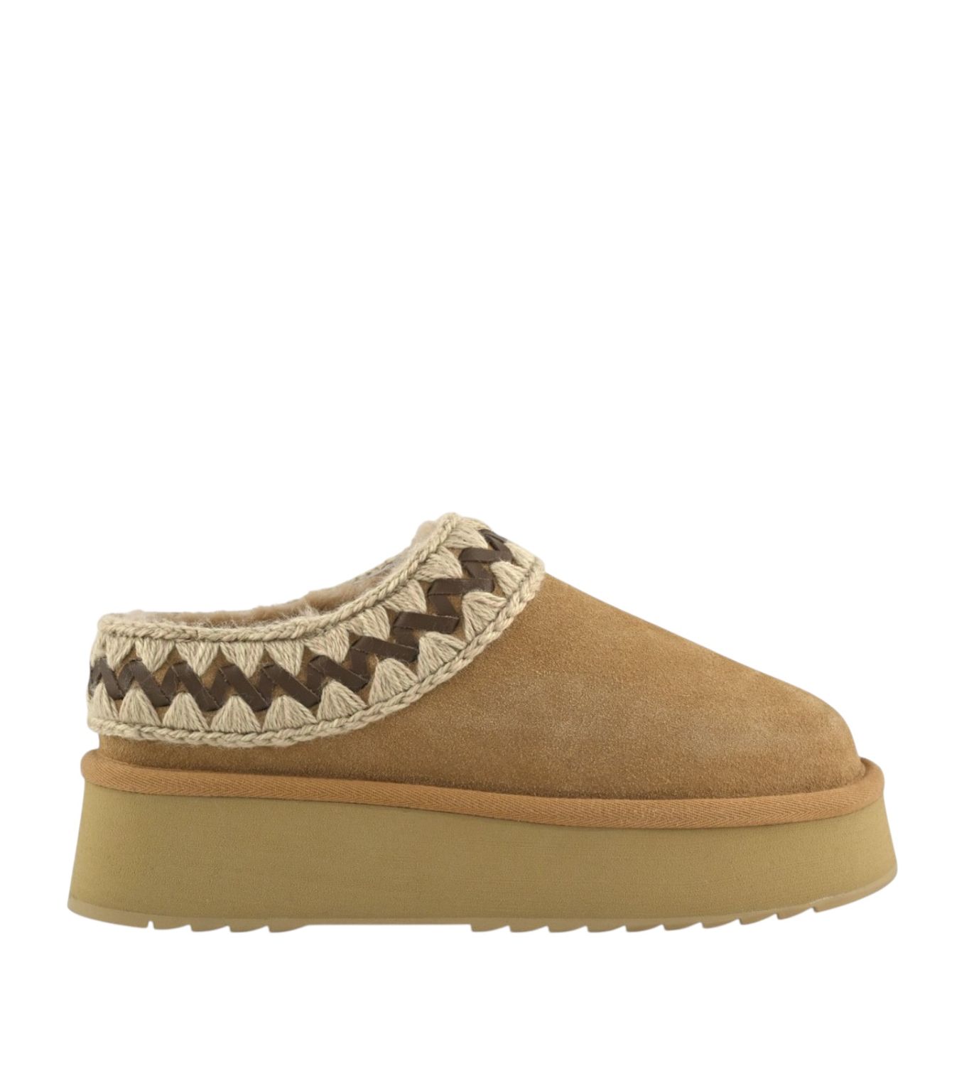 Mou Platform Clog suede leather st savana