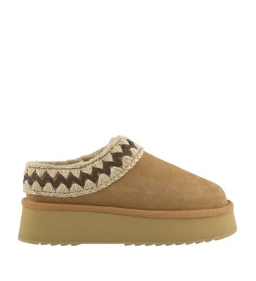 Mou Platform Clog suede leather st savana