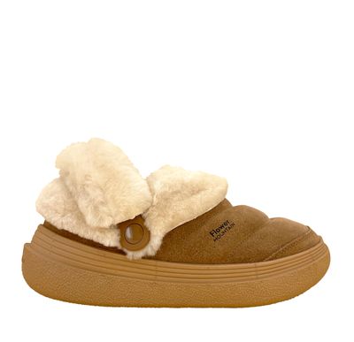 Flower Mountain Fami slipper woman sue/shear brown