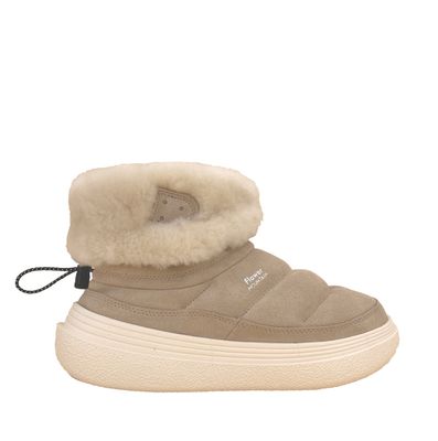 Flower Mountain Fami slipper woman suede/shearling sand