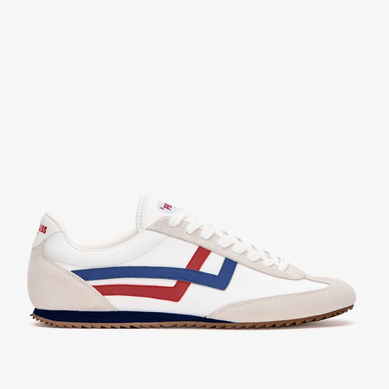 Pro Keds Racer 77 in Nylon Bianca e Rossa/Blu Pro Keds Racer 77 in Nylon Bianca e Rossa/Blu