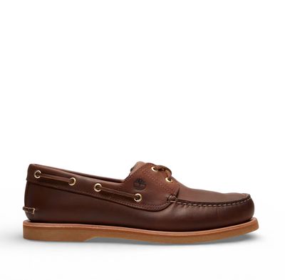 Timberland Crafted boat boat  shoe medium brown full grain