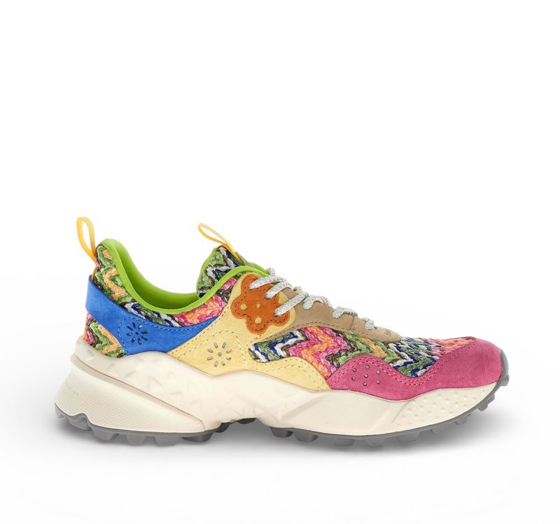 Flower Mountain Kotetsu woman fuchsia -azure-yellow