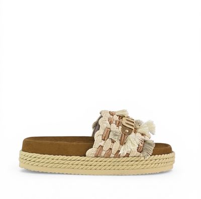 Mou Monoband rope sandal fringes