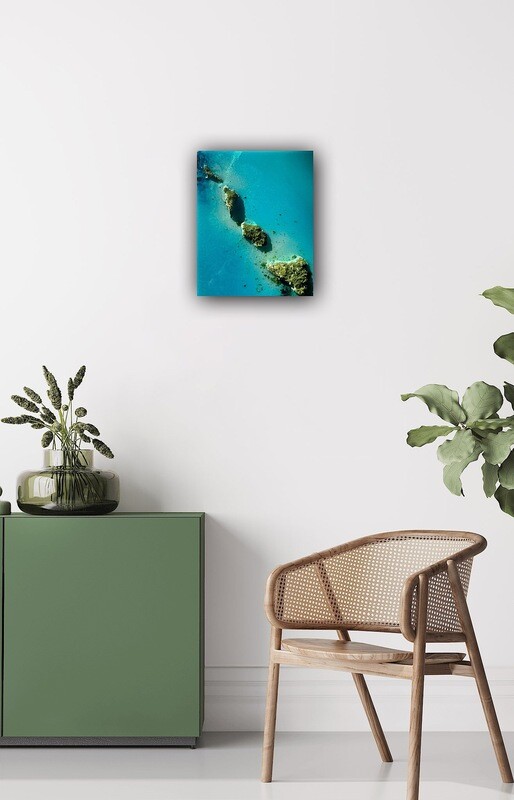 "Hidden paradise" Aerial ocean painting inspired by satellite and drone imagery of the Bahamas #oceanpainting #aerialocean #coastlinepainting #oceanwavespainting #seascapepainting