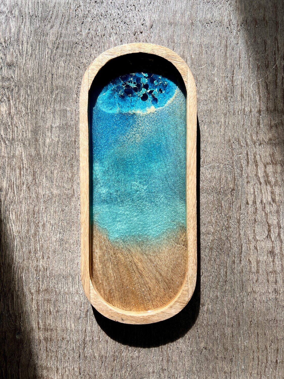 Oval Mango Wood Tray #4